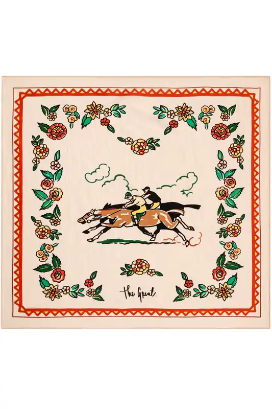 The Derby Silk Bandana | Cream - The Great