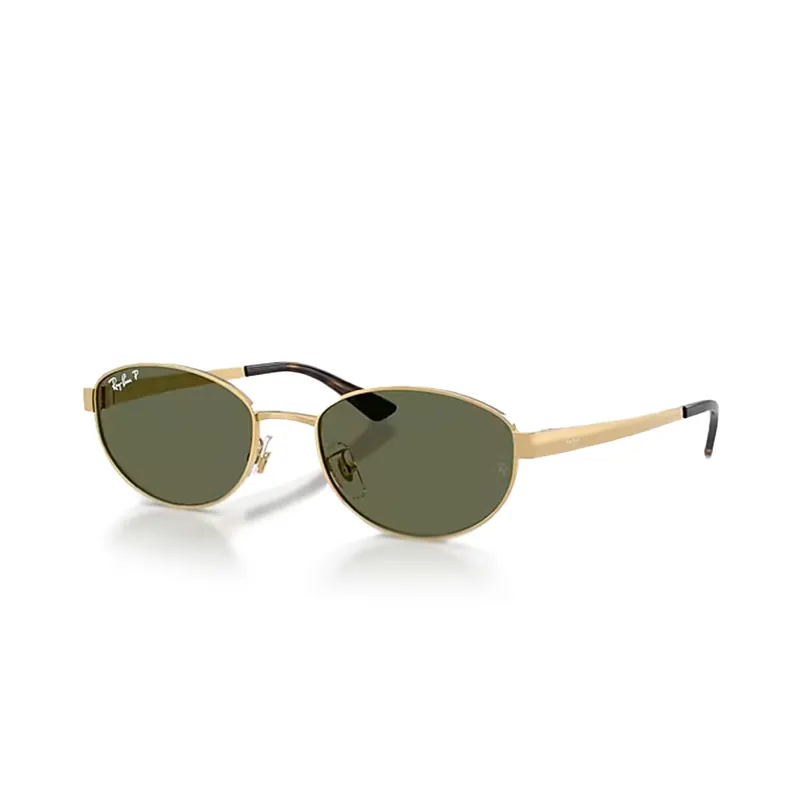 Ray-Ban RB3774D Sunglasses Arista Gold Dark Green Polarized