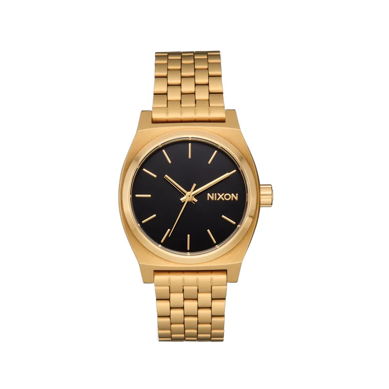 Nixon Medium Time Teller Watch Gold Black Gold