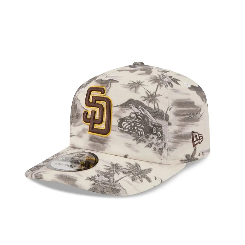 New Era 19Twenty San Diego Padres Tropics Snapback Hat White Brown
