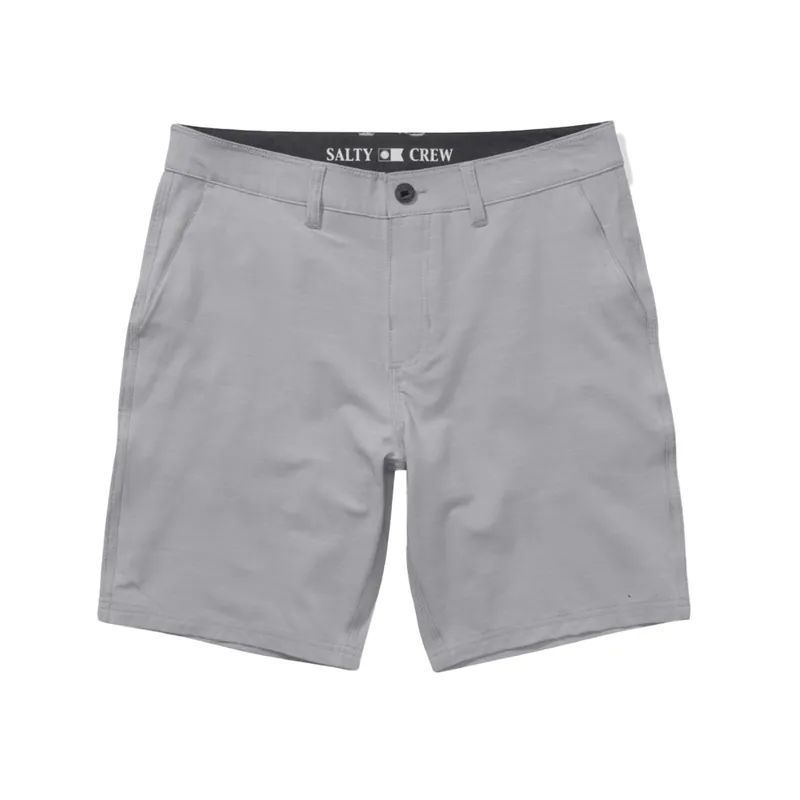 Salty Crew Drifter 19 Slub Hybrid Walk Shorts Light Grey