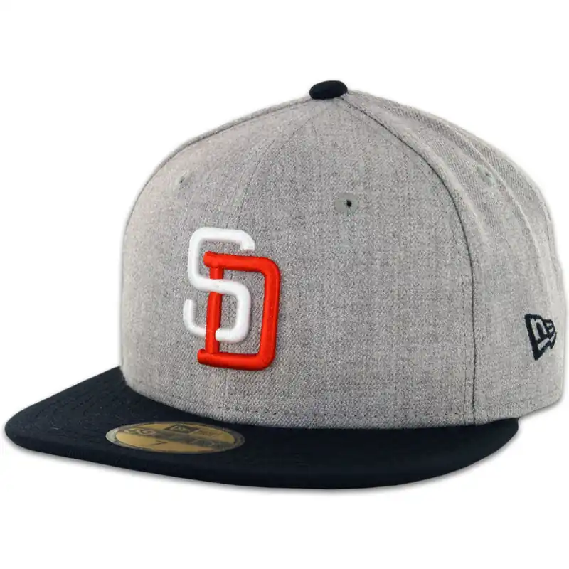 New Era 59Fifty San Diego Padres Fitted Hat Tony Gwynn Heather Grey Dark Navy