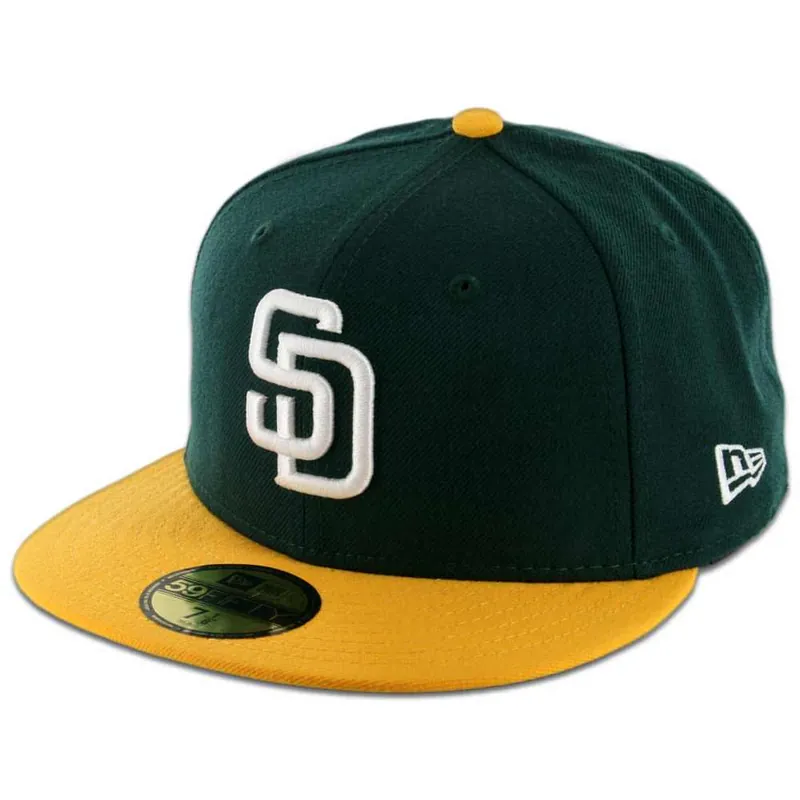 New Era 59Fifty San Diego Padres 2 Tone Fitted Dark Green, White-Gold Hat