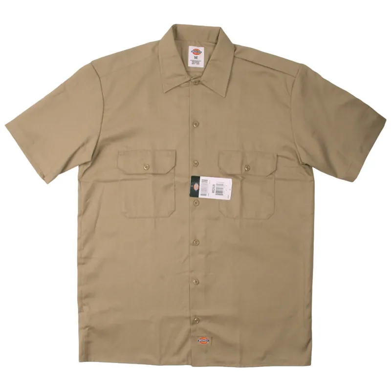 Dickies 1574 Short Sleeve Khaki Work Shirt