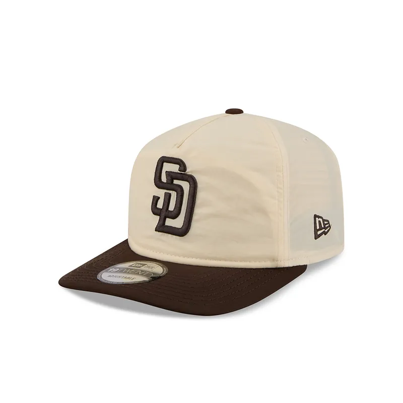 New Era 19Twenty San Diego Padres Every Day Nylon Snapback Hat Chrome White Brown