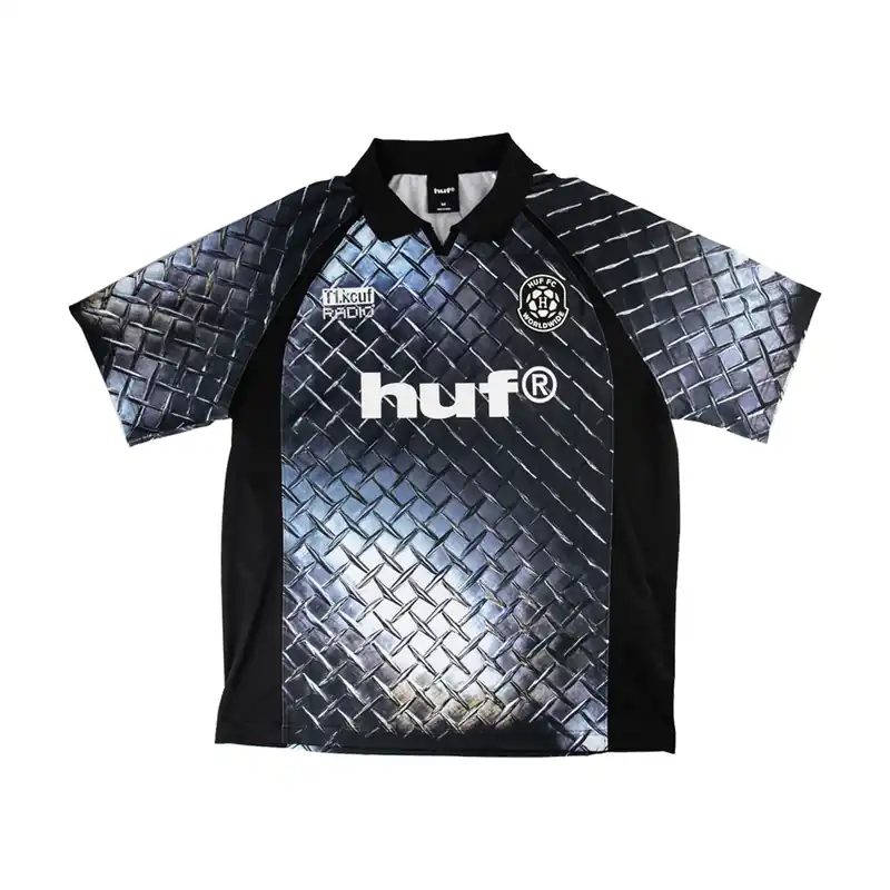HUF World Cup Diamond Plate Jersey Black