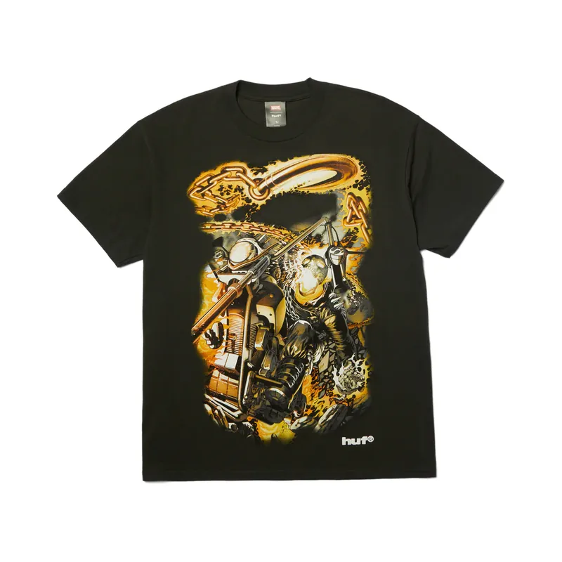 HUF x Marvel Ghost Rider Vengeance Short Sleeve T-Shirt Washed Black