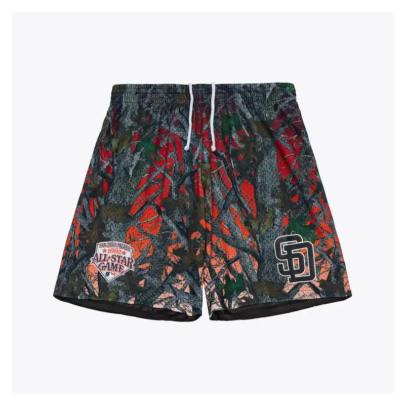Mitchell & Ness San Diego Padres Quiet Blaze Mesh Shorts Multi