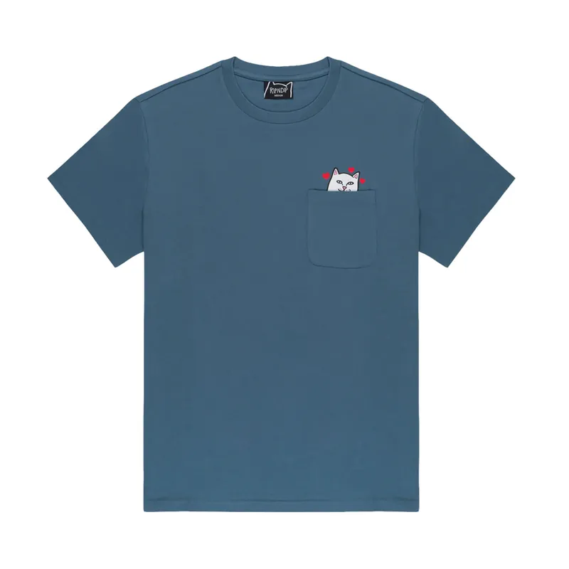 Ripndip Nermal Loves Short Sleeve Pocket T-Shirt Slate
