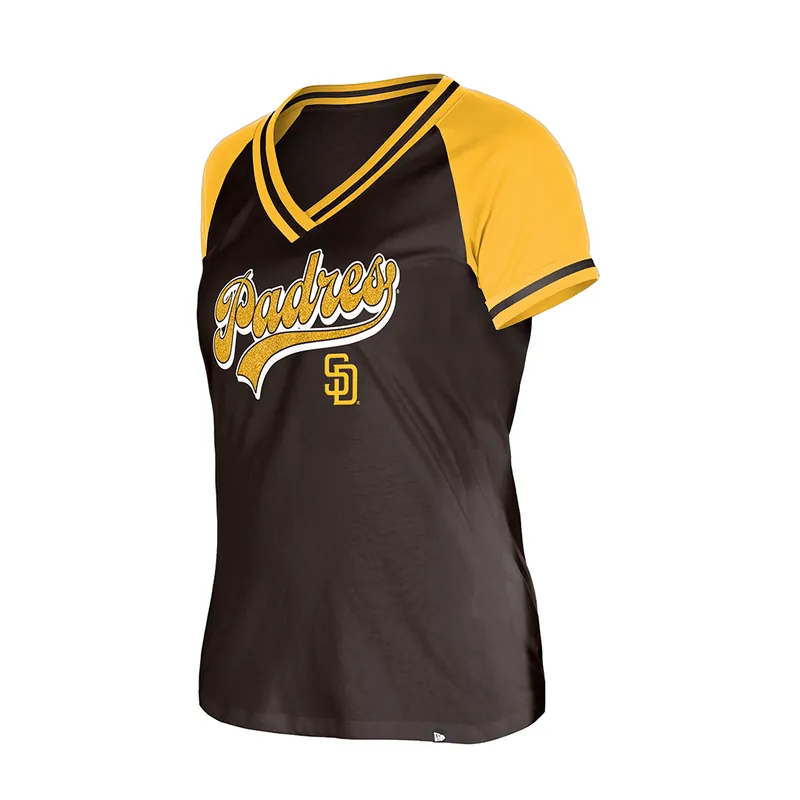 New Era San Diego Padres Dugout Women’s Short Sleeve T-Shirt Brown Gold