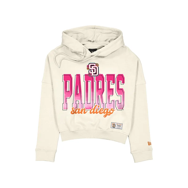 New Era San Diego Padres 2026 City Connect Women’s Pullover Hoodie Chrome White
