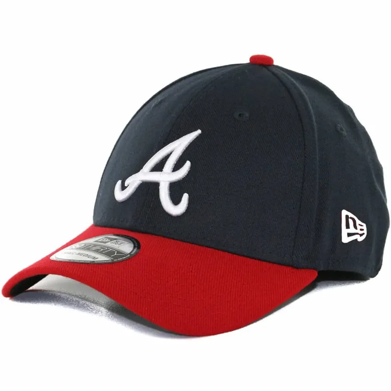 New Era 39Thirty Atlanta Braves Game Team Classic Stretch Fit Hat, Navy/Red