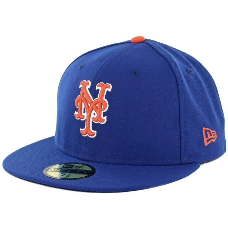 New Era 59Fifty New York Mets Alternate 1 Authentic Collection On Field Fitted Hat Blue - MLB Authentic Collection 59FIFTY On Field