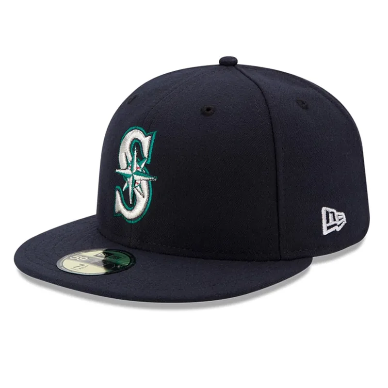 New Era 59Fifty Seattle Mariners Game Authentic Collection On Field Fitted Hat - MLB Authentic Collection 59FIFTY On Field