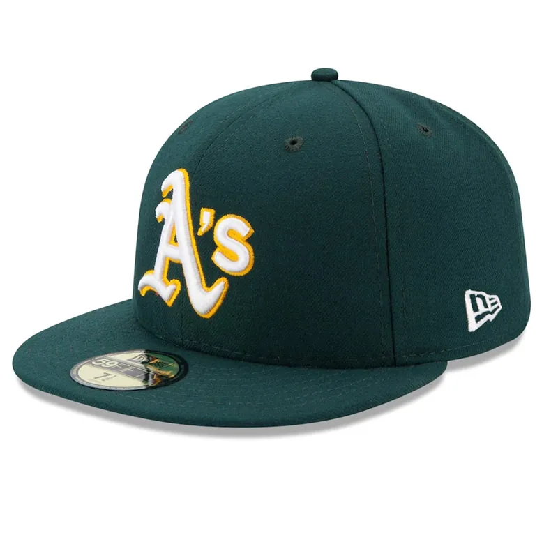 New Era 59Fifty Oakland Athletics Road Authentic Collection On Field Fitted Hat - MLB Authentic Collection 59FIFTY On Field