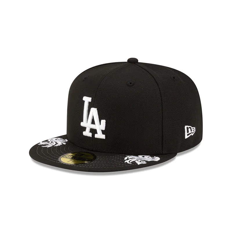 New Era 59Fifty Los Angeles Dodgers Vaquero Fitted Hat Black White