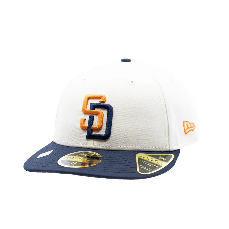 New Era 59Fifty Low Profile San Diego Padres Official 2026 On Field City Connect Fitted Hat White Blue - City Connect collection 2026