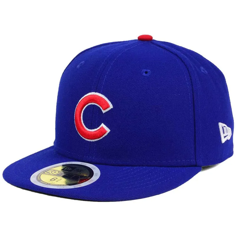 New Era 59Fifty Chicago Cubs Game Youth Authentic Collection On Field Fitted Hat - MLB Authentic Collection 59FIFTY On Field