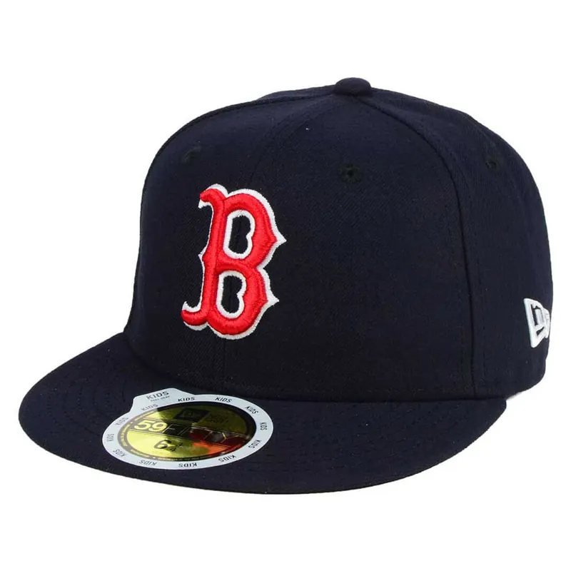 New Era 59Fifty Boston Red Sox Game Youth Authentic Collection On Field Fitted Hat - MLB Authentic Collection 59FIFTY On Field