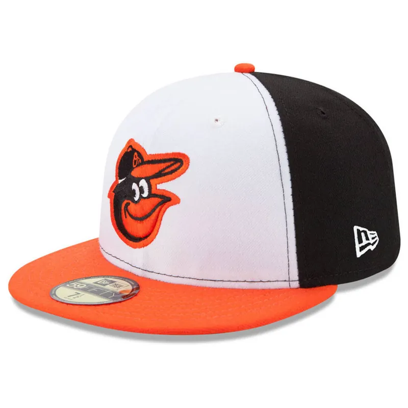 New Era 59Fifty Baltimore Orioles Home Youth Authentic Collection On Field Fitted Hat - MLB Authentic Collection 59FIFTY On Field