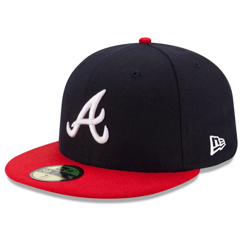 New Era 59Fifty Atlanta Braves Home Youth Authentic Collection On Field Fitted Hat - MLB Authentic Collection 59FIFTY On Field