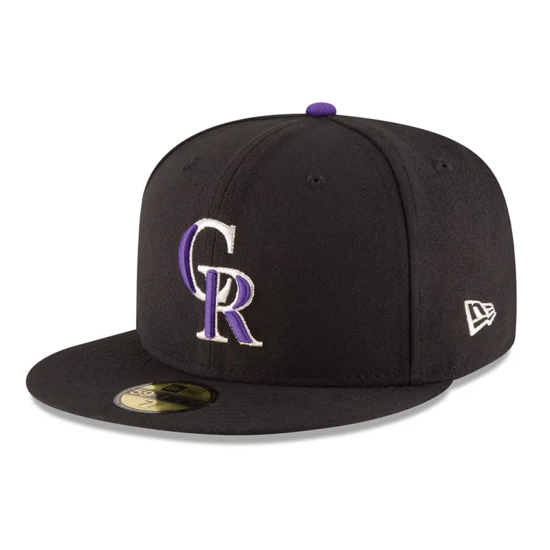 New Era 59Fifty Colorado Rockies Game Authentic Collection On Field Fitted Hat Black - MLB Authentic Collection 59FIFTY On Field