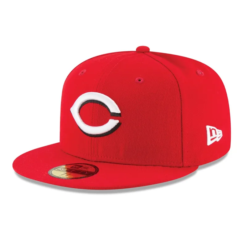 New Era 59Fifty Cincinnati Reds Home Authentic Collection On Field Fitted Hat Red - MLB Authentic Collection 59FIFTY On Field