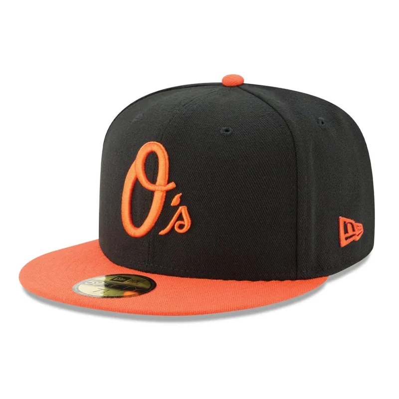 New Era 59Fifty Baltimore Orioles Alternate 1 Authentic Collection On Field Fitted Hat Black Orange - MLB Authentic Collection 59FIFTY On Field