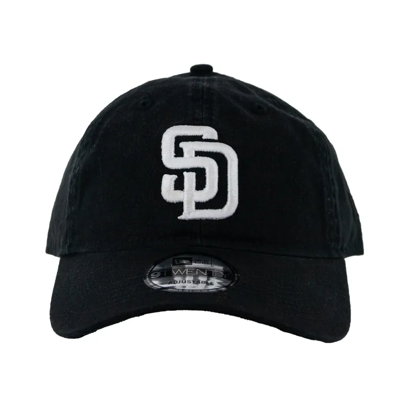 New Era 9Twenty San Diego Padres Strapback Hat Black White