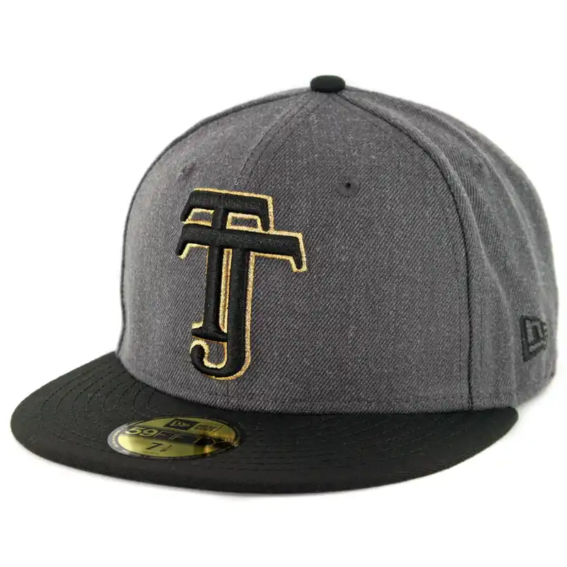 New Era 59Fifty Tijuana Xolos Fitted Hat Heather Graphite Black Gold - Billion Creation Exclusive
