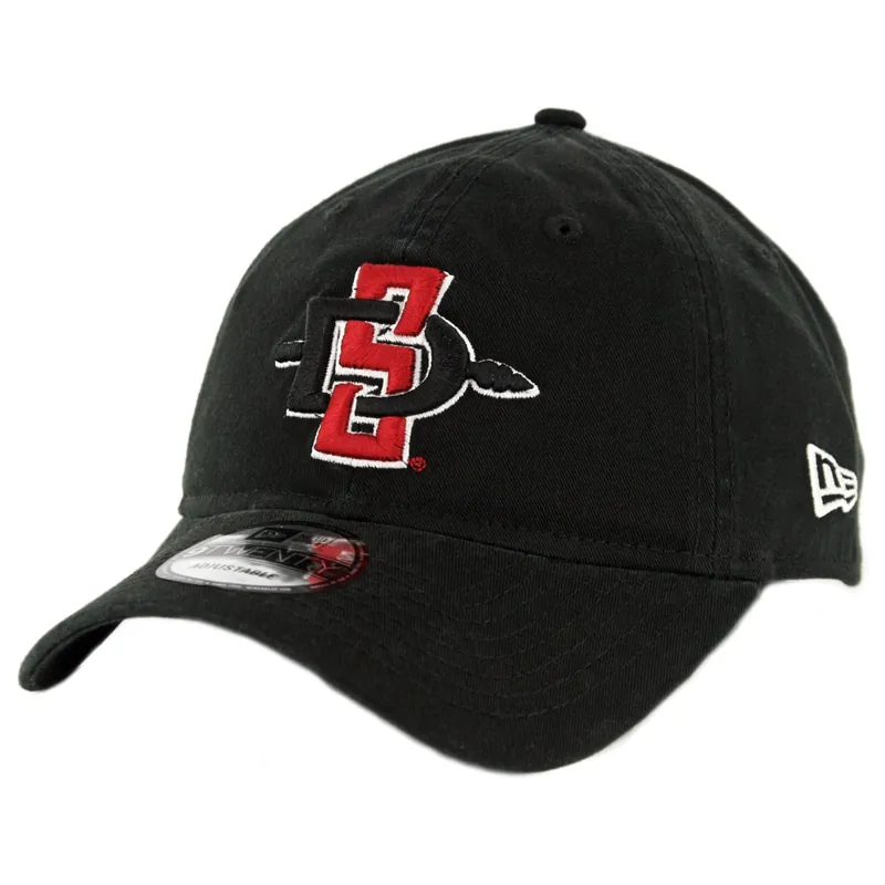 New Era 9Twenty San Diego State University Aztecs Adjustable Strapback Hat Black
