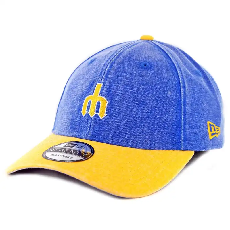 New Era 9Twenty Seattle Mariners Rugged Canvas Strapback Hat Royal Blue