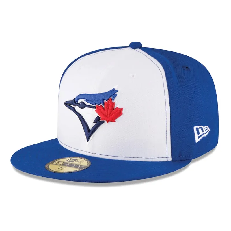 New Era 59Fifty Toronto Blue Jays Alternate 3 Authentic Collection On Field Fitted Hat White Royal Blue - MLB Authentic Collection 59FIFTY On Field