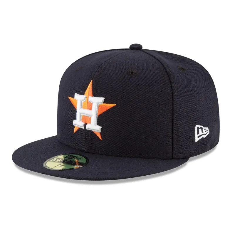 New Era 59Fifty Houston Astros Home Authentic Collection On Field Fitted Hat Navy - MLB Authentic Collection 59FIFTY On Field