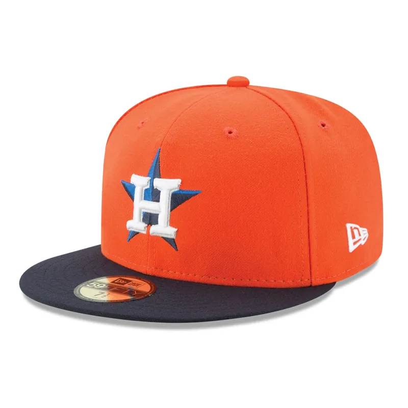 New Era 59Fifty Houston Astros Alternate 1 2022 Authentic Collection On Field Fitted Hat Orange - MLB Authentic Collection 59FIFTY On Field