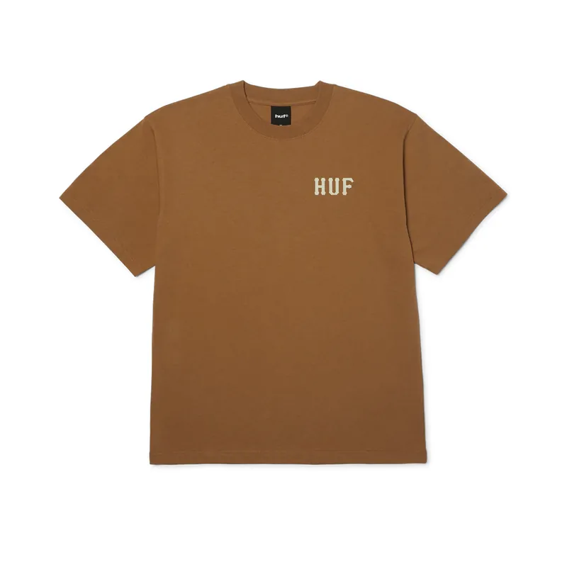 HUF Classic H Short Sleeve T-Shirt Brown Sugar Cream