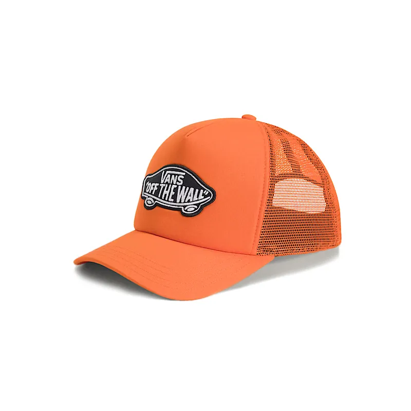 Vans Classic Patch Curved Bill Mesh Trucker Snapback Hat Flame