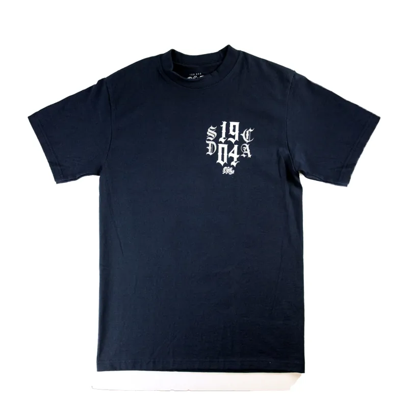 Dyse One Roses Branded Short Sleeve T-Shirt Navy Blue