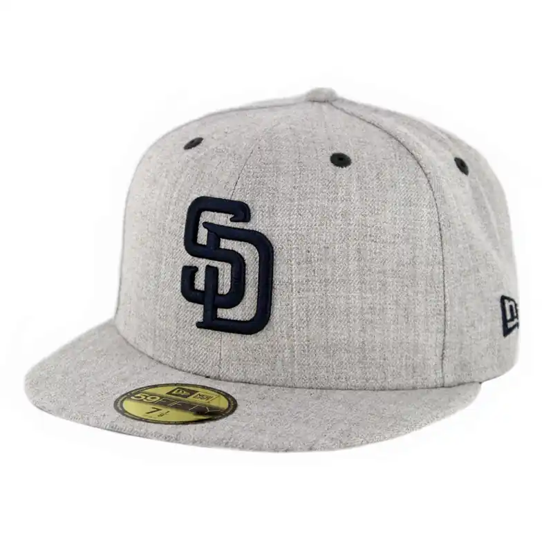 New Era 59Fifty San Diego Padres Fitted Hat Heather Grey