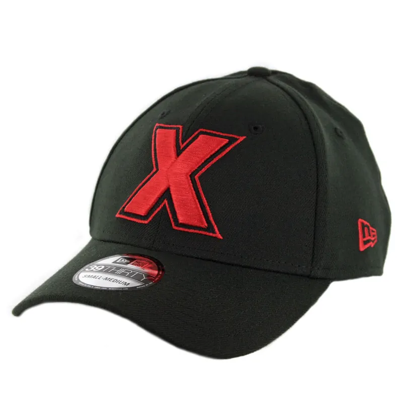 New Era 39Thirty Tijuana Xolos “X” Logo Stretch Fit Hat Black Red
