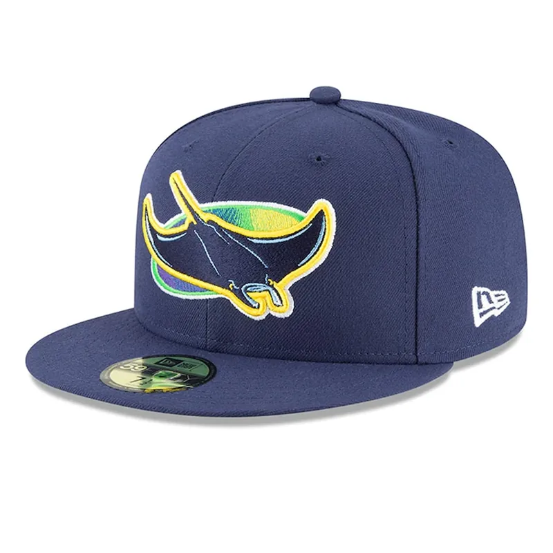 New Era 59Fifty Tampa Bay Rays Alternate Authentic Collection On Field Fitted Hat Light Navy - MLB Authentic Collection 59FIFTY On Field