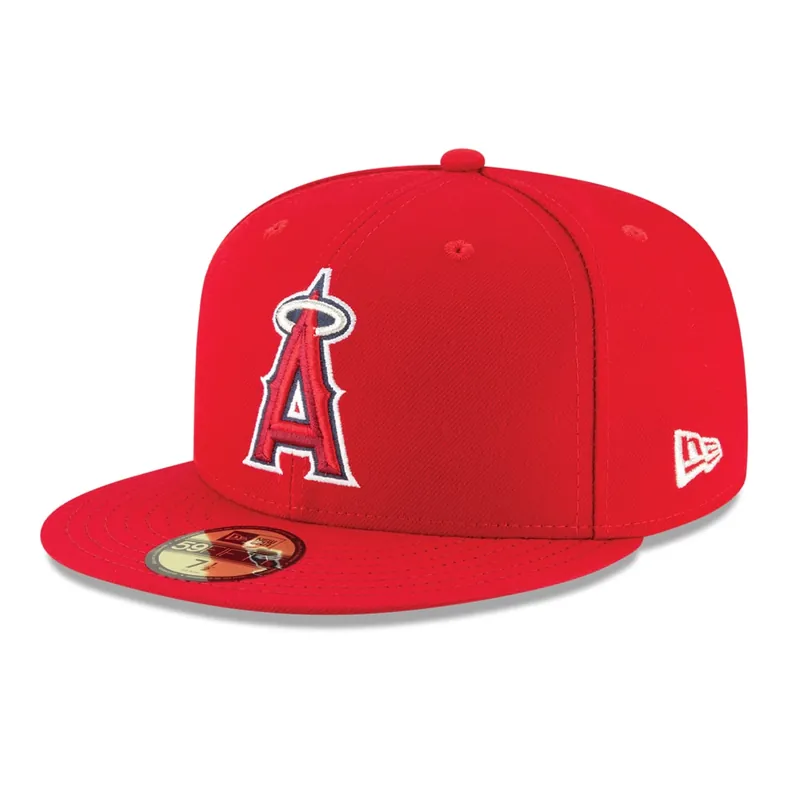 New Era 59Fifty Los Angeles Angels of Anaheim 2022 Game Authentic Collection On Field Fitted Hat Red - MLB Authentic Collection 59FIFTY On Field