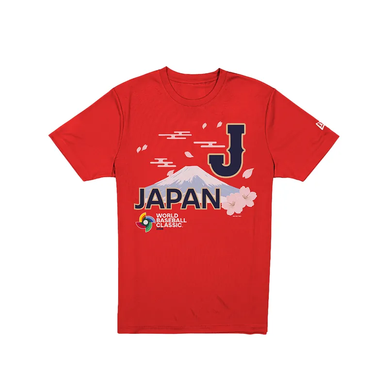 New Era Japan Official World Baseball 2026 Short Sleeve T-Shirt Red