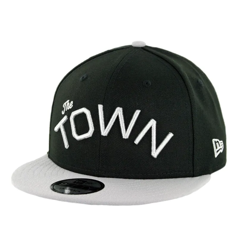 New Era 9Fifty Golden State Warriors The Town Snapback Hat Black Metallic Silver Grey