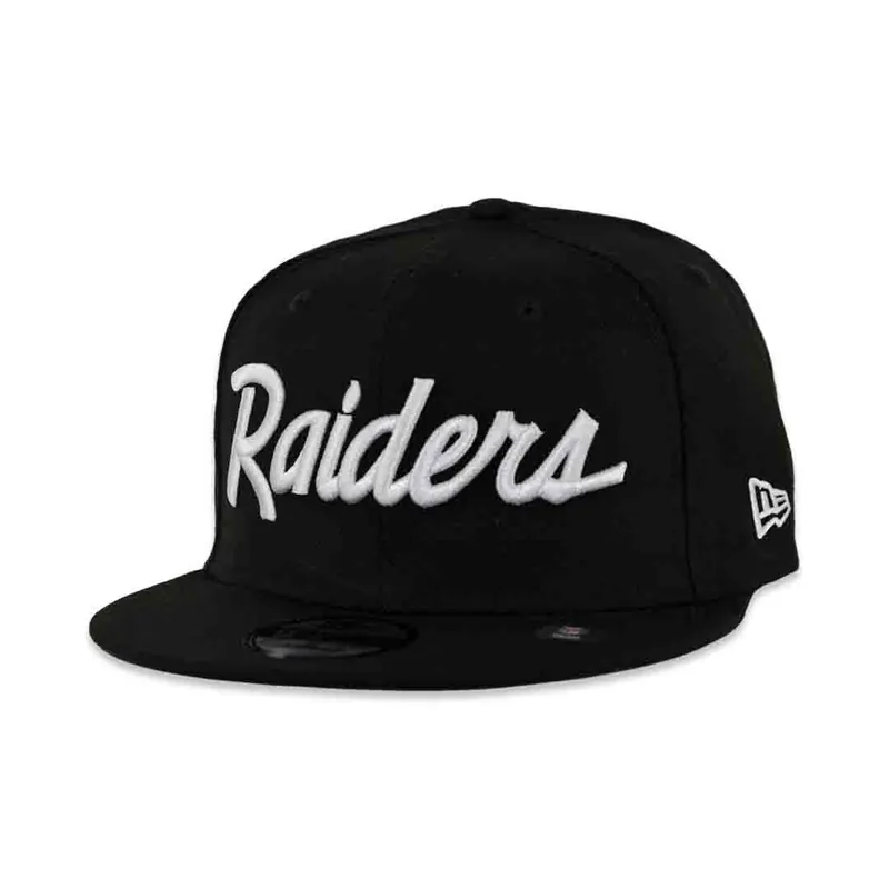 New Era 59Fifty Las Vegas Raiders Script Fitted Hat Black White