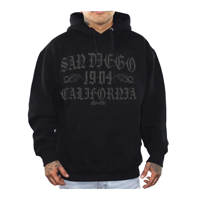 Dyse One Old English Tonal Pullover Hoodie Black