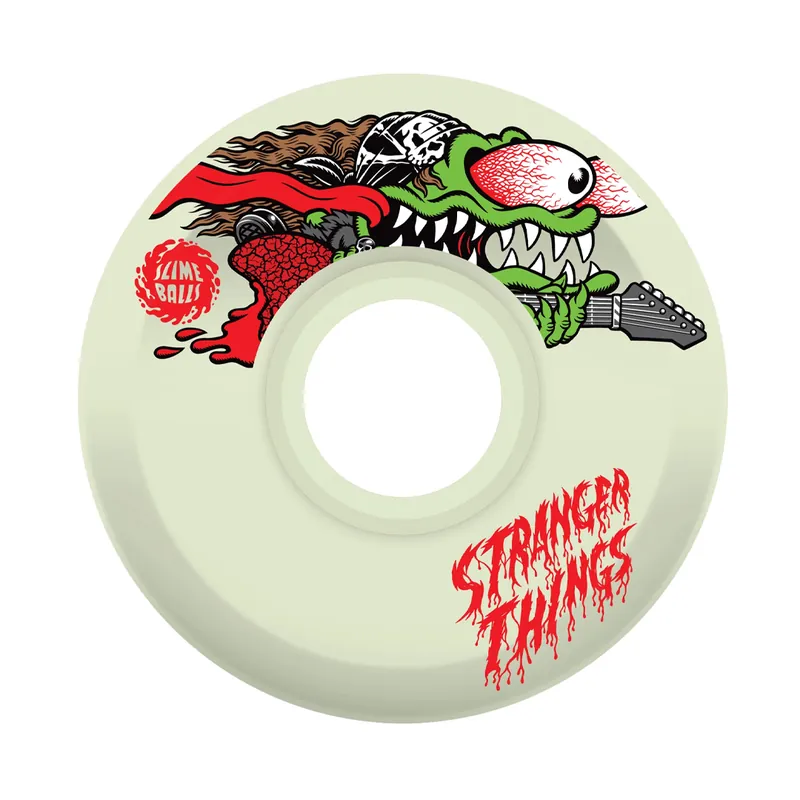 Slime Balls x Stranger Things Meek Slasher Eddie OG Slime GITD 60mm 78a Slime Balls Wheels - Santa Cruz