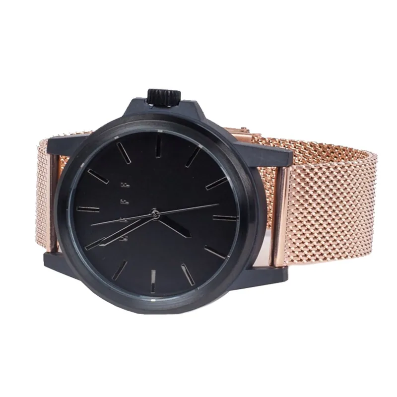 Neff Carbine Mesh Watch Rose Gold Black
