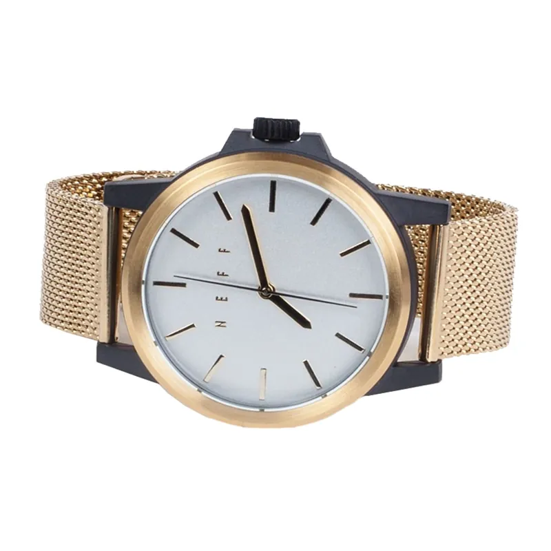 Neff Carbine Mesh Watch Gold White Black