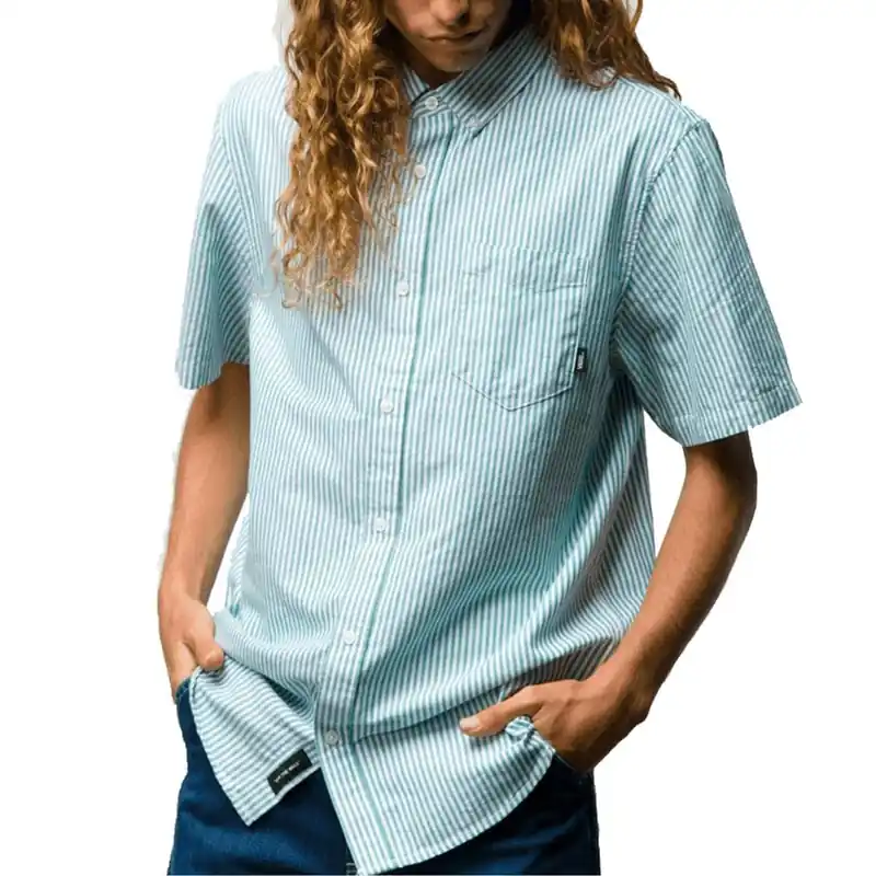 Vans Houser Short Sleeve Buttondown Shirt Quetzal Stripe